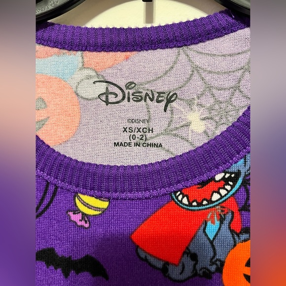 Disney Stitch Halloween PJ Top Purple XS NWT - Picture 2 of 4